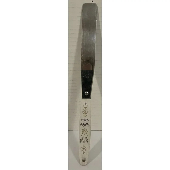 Flint Stainless Harvest Wheat Pattern Icing Spreader‎ Spatula Vintage - Picture 1 of 3